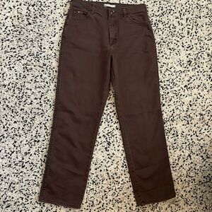 Lee Relaxed Straight Leg pants in brown, size 10/ medium